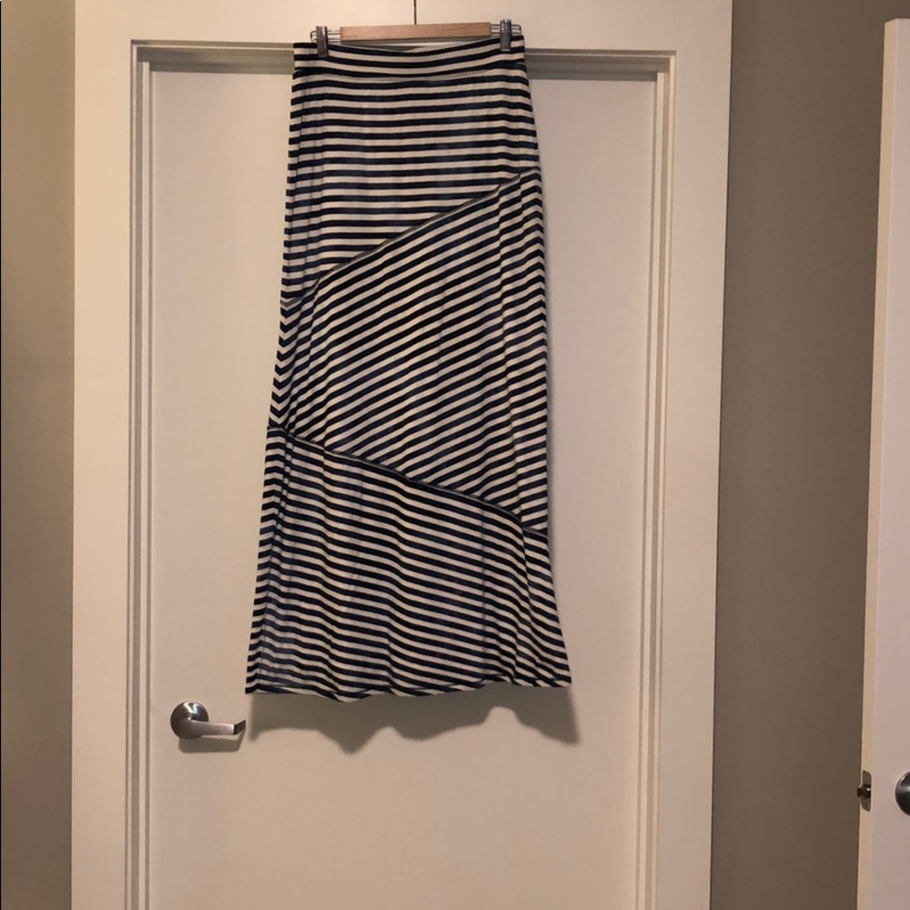 Express Maxi Blue/White Striped Skirt